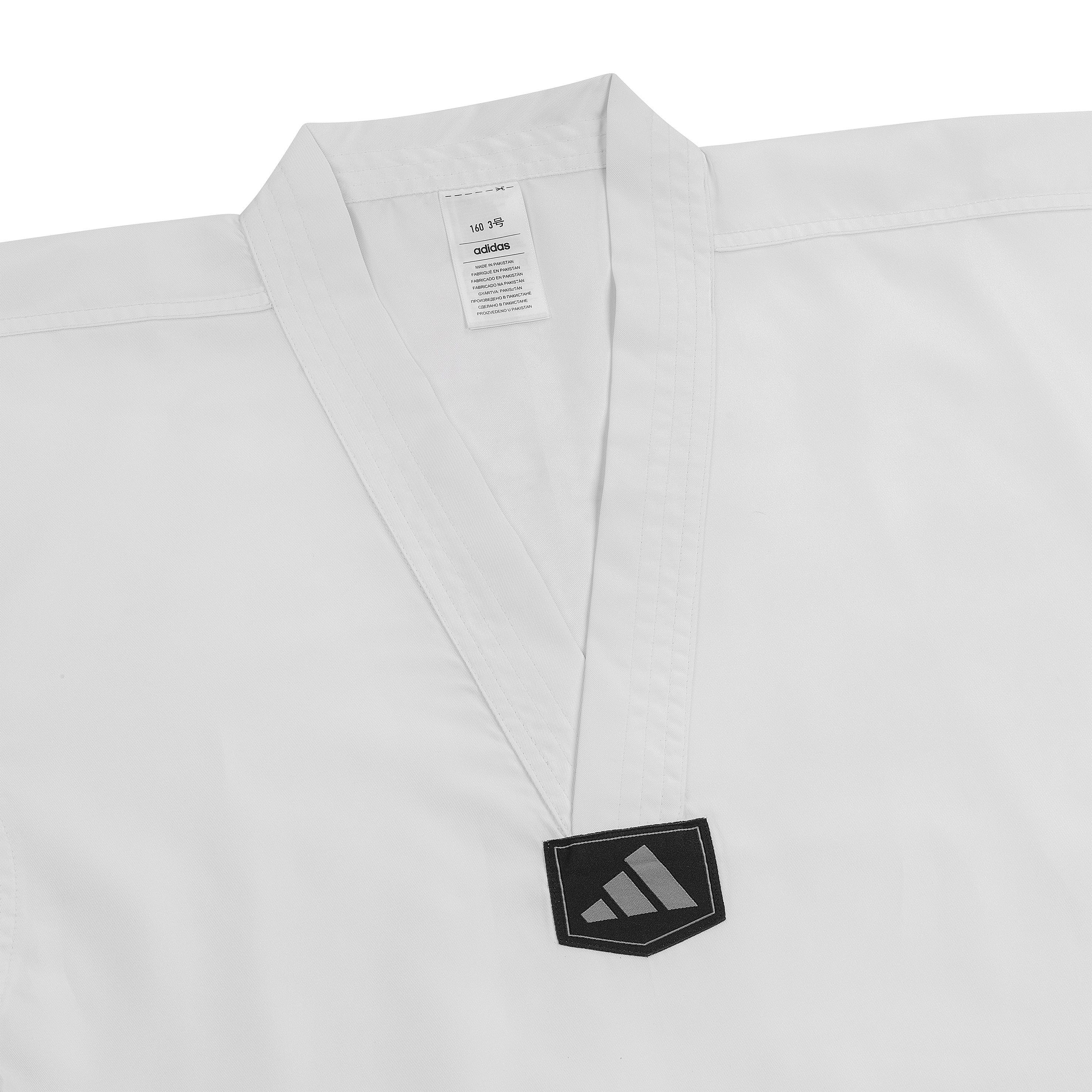 adidas Basic Taekwondo Student White V-Neck Uniform