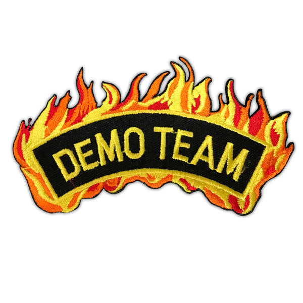 Martial Arts Taekwondo Karate Team w/ Fire Arch Iron On Patch Compet