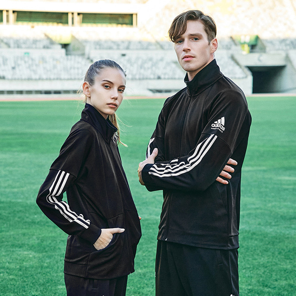 adidas Combat Sports 3 Stripe Team Jacket - TR100 - Black White