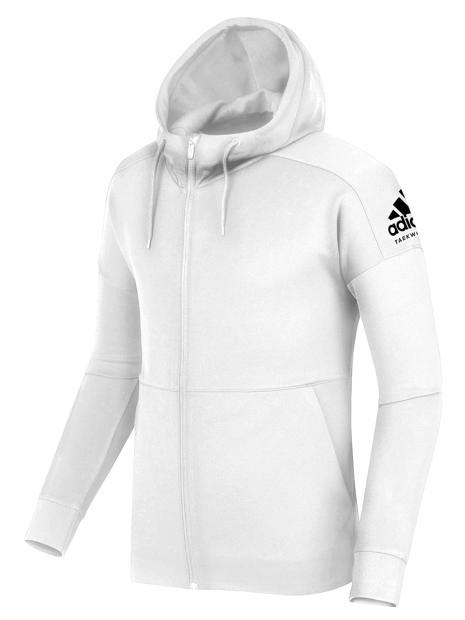 adidas Taekwondo Full Zipped Hooded Fleece Lined Sweatshirt Jacket