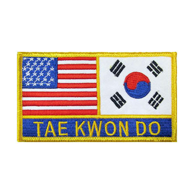 USA & Korean Tae Kwon Do Flag Patch