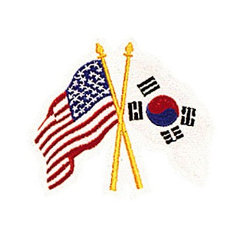 USA & Korean Flag Emblems Patch