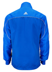 adidas Blue with White Stripes Windbreaker Style Team Jacket Back View