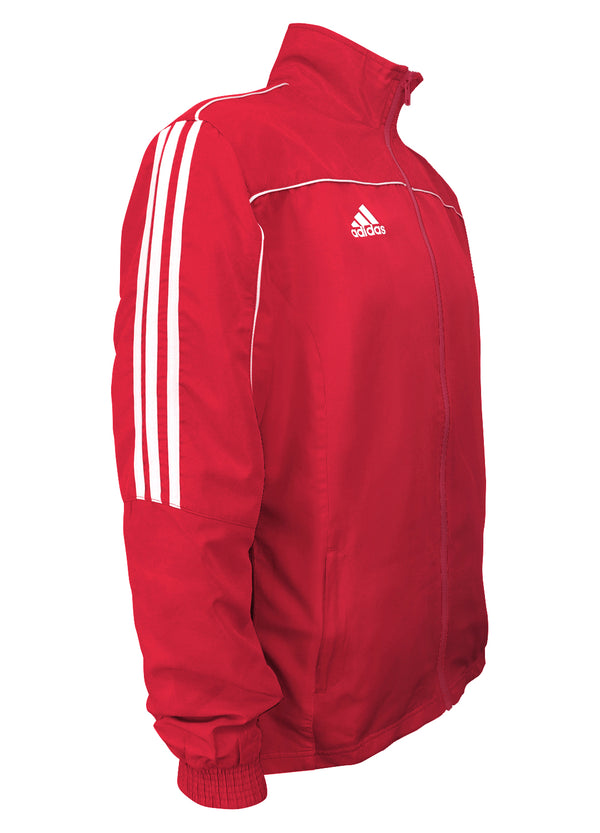 White adidas jacket with red stripes new arrivals