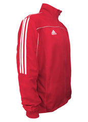 adidas Red with White Stripes Windbreaker Style Team Jacket Side View