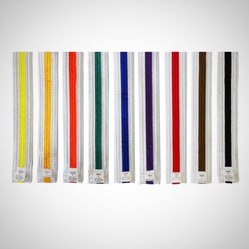 White Belt with Color Stripe – All American Martial Arts Supply