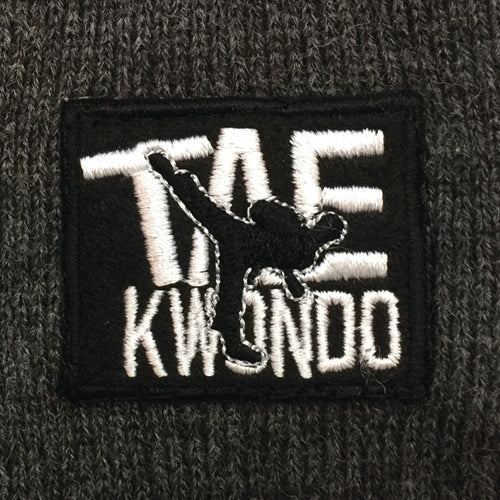 Winter Knit Hat with TAEKWONDO Embroidery